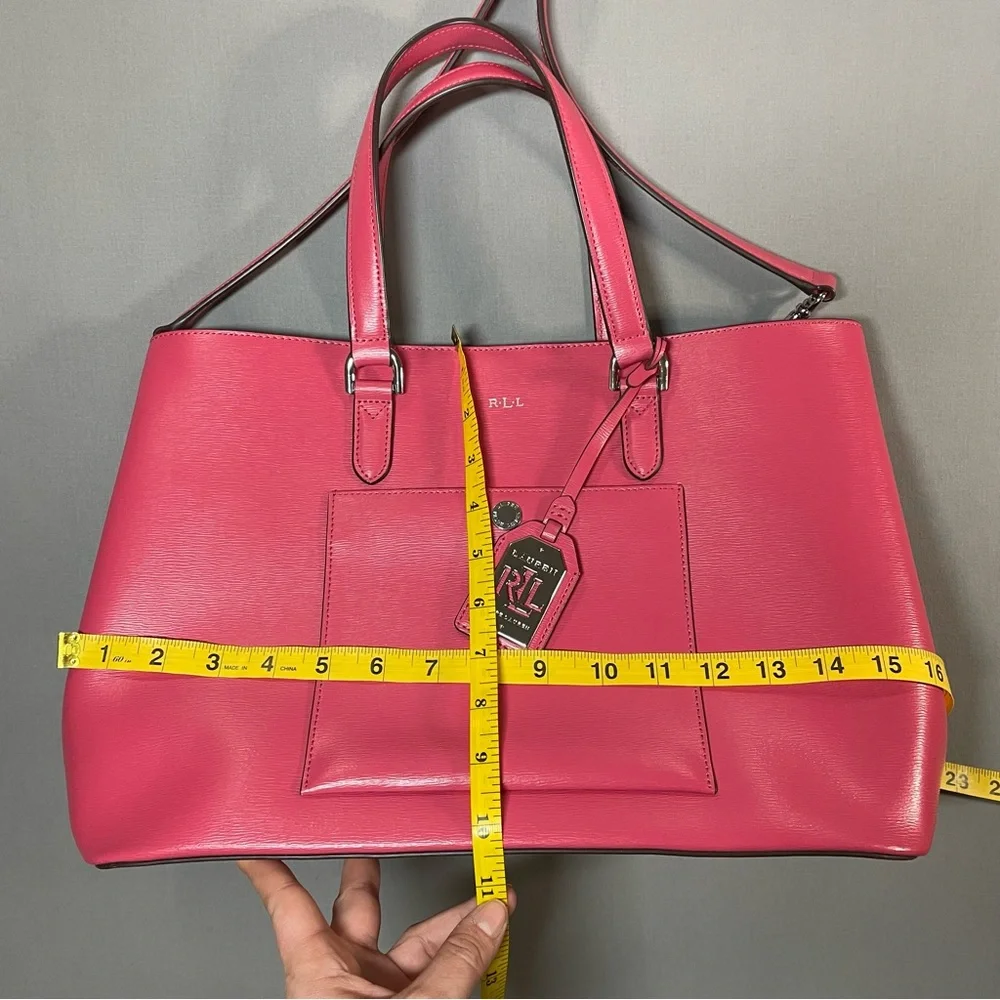 LIKE NEW Lauren Ralph Lauren GORGEOUS Lowell Large Tote/Carry-All - Pink